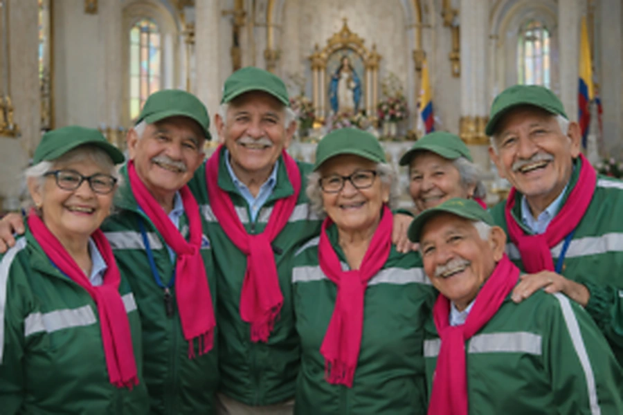 Grupo de personas mayores acompañado por Fundación Savieza